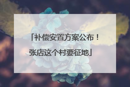 补偿安置方案公布！张店这个村要征地