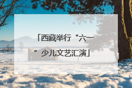 西藏举行“六一”少儿文艺汇演