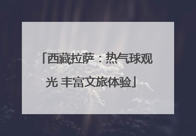 西藏拉萨：热气球观光 丰富文旅体验