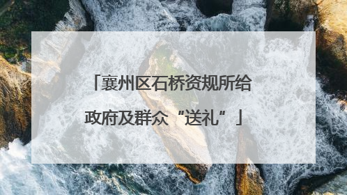 襄州区石桥资规所给政府及群众“送礼”