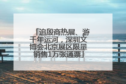 追殷商热展、游千年运河，深圳文博会北京展区限量销售1万张通票