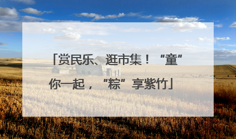 赏民乐、逛市集！“童”你一起，“粽”享紫竹