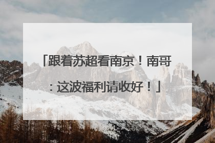 跟着苏超看南京！南哥：这波福利请收好！