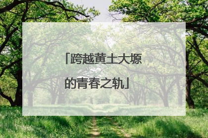 跨越黄土大塬的青春之轨
