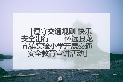 遵守交通规则 快乐安全出行——怀远县龙亢镇实验小学开展交通安全教育宣讲活动