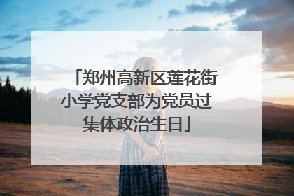 郑州高新区莲花街小学党支部为党员过集体政治生日