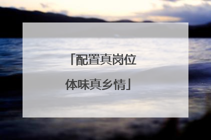 配置真岗位 体味真乡情