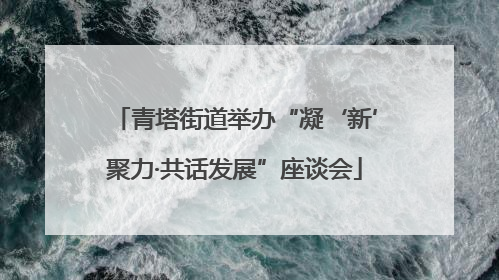 青塔街道举办“凝‘新’聚力·共话发展”座谈会