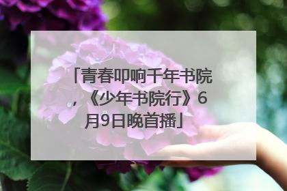 青春叩响千年书院，《少年书院行》6月9日晚首播