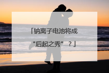 钠离子电池将成“后起之秀”？