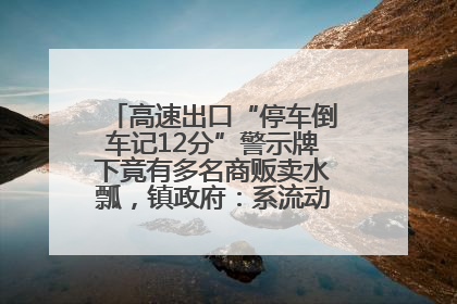 高速出口“停车倒车记12分”警示牌下竟有多名商贩卖水瓢，镇政府：系流动摊位，已多次劝离