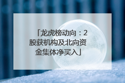 龙虎榜动向：2股获机构及北向资金集体净买入