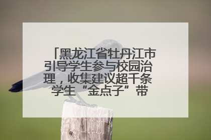 黑龙江省牡丹江市引导学生参与校园治理，收集建议超千条 学生“金点子”带来学校“新样子”