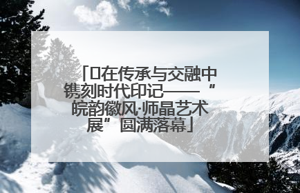 ﻿在传承与交融中镌刻时代印记——“皖韵徽风·师晶艺术展”圆满落幕