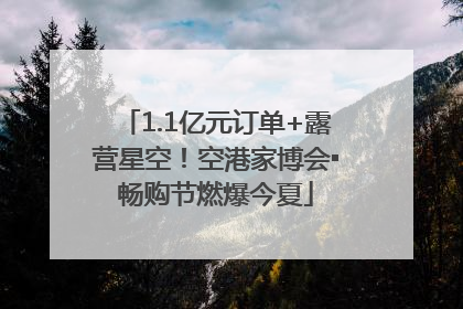 1.1亿元订单+露营星空！空港家博会▪畅购节燃爆今夏