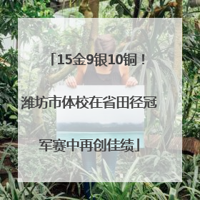 15金9银10铜！潍坊市体校在省田径冠军赛中再创佳绩