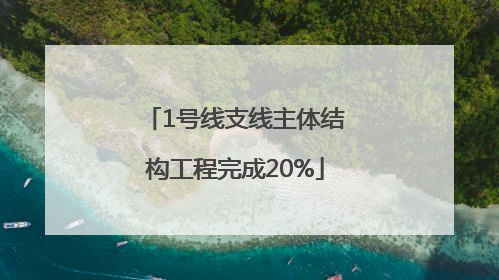 1号线支线主体结构工程完成20%