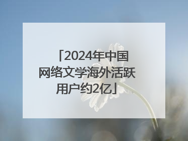 2024年中国网络文学海外活跃用户约2亿