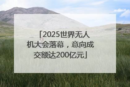 2025世界无人机大会落幕，意向成交额达200亿元