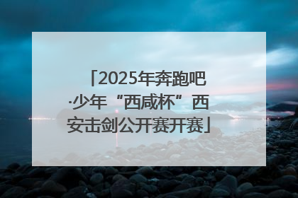 2025年奔跑吧·少年“西咸杯”西安击剑公开赛开赛
