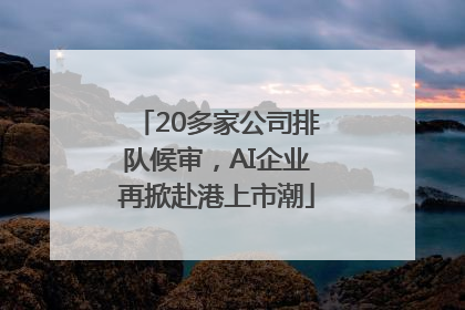 20多家公司排队候审，AI企业再掀赴港上市潮