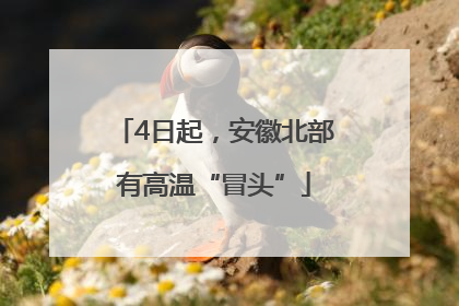 4日起，安徽北部有高温“冒头”
