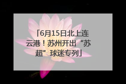 6月15日北上连云港！苏州开出“苏超”球迷专列