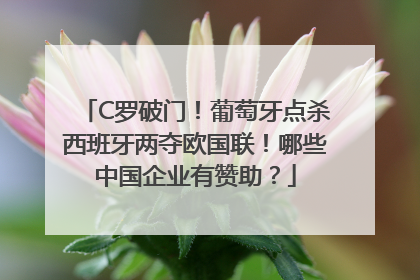 C罗破门！葡萄牙点杀西班牙两夺欧国联！哪些中国企业有赞助？