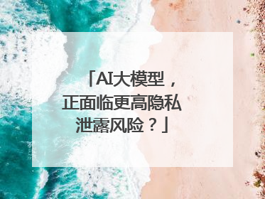 AI大模型，正面临更高隐私泄露风险？