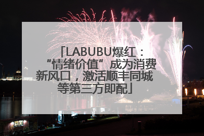 LABUBU爆红：“情绪价值”成为消费新风口，激活顺丰同城等第三方即配